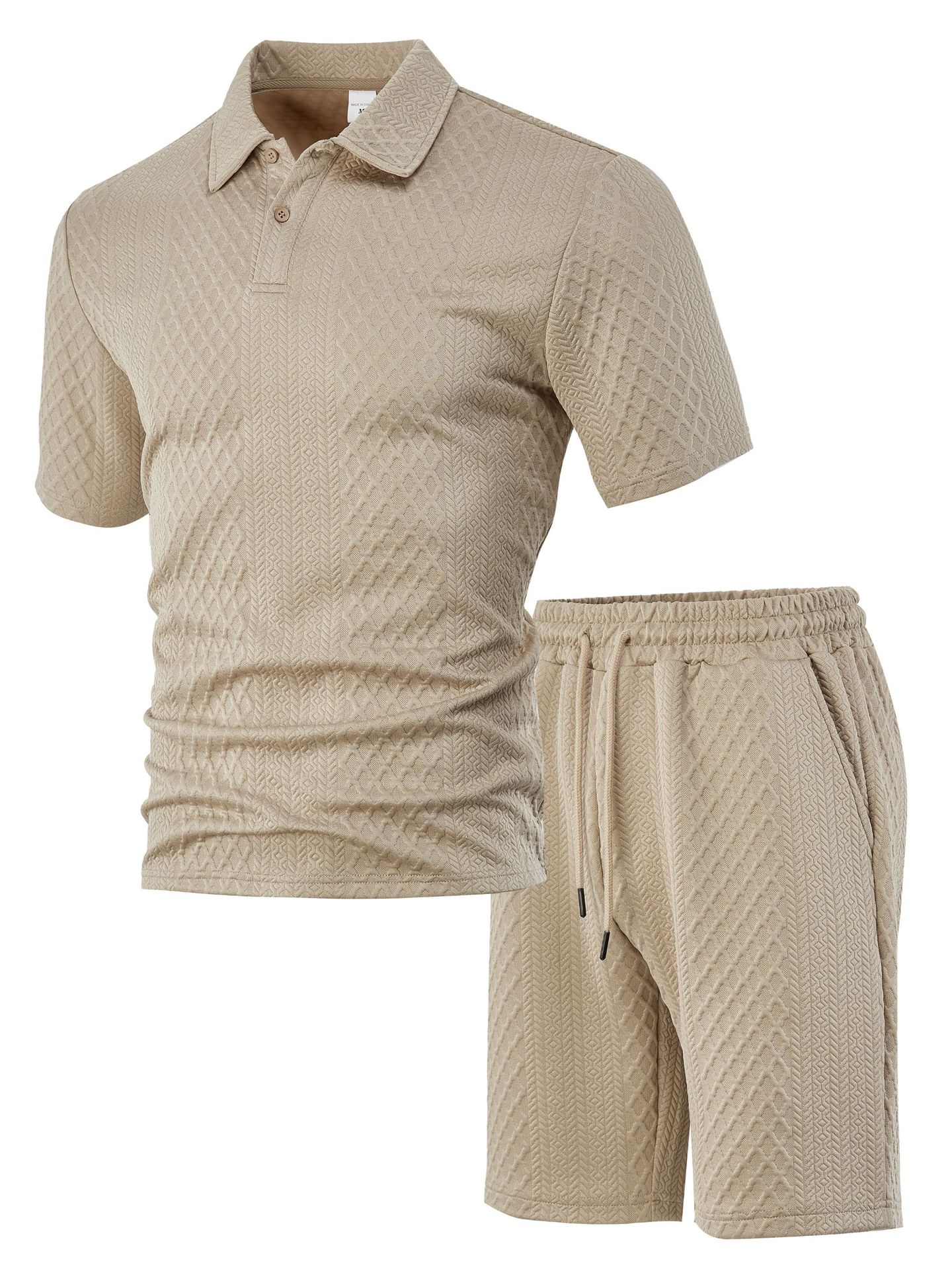 Figured Cloth Men's Casual Thin Short Sleeve Suit