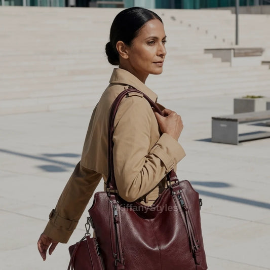 Women's Faux leather Tote Crossbody Bag
